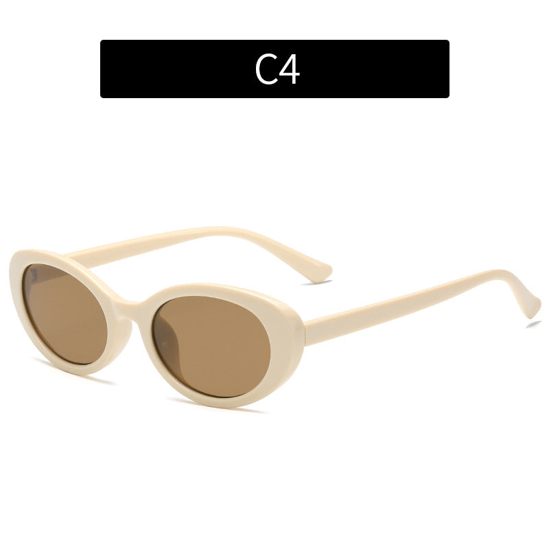 Wholesale PC Small Oval Cat Eye Men's and Women's Sunglasses